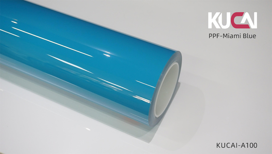 TPU PPF Miami Blue Auto Paint Protection Film Self Healing Seamless Wrap